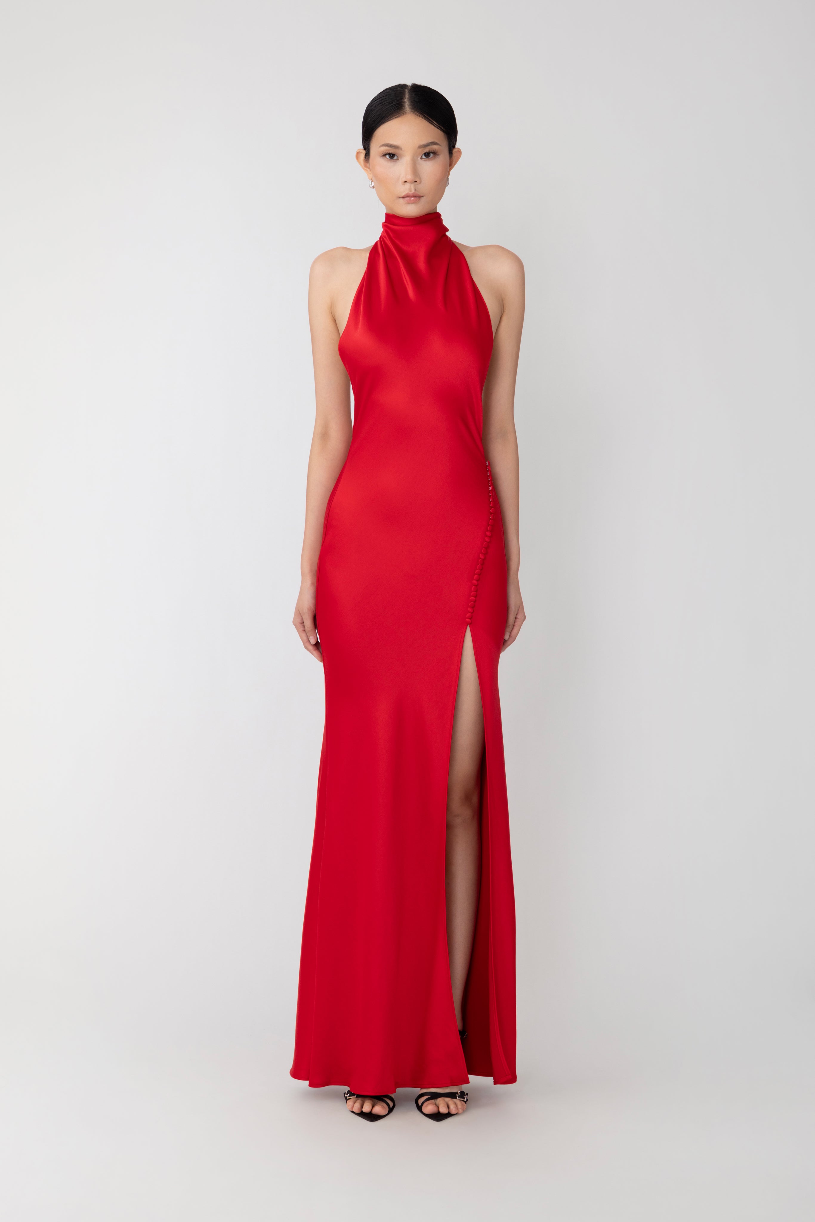 Penelope Backless Satin Gown