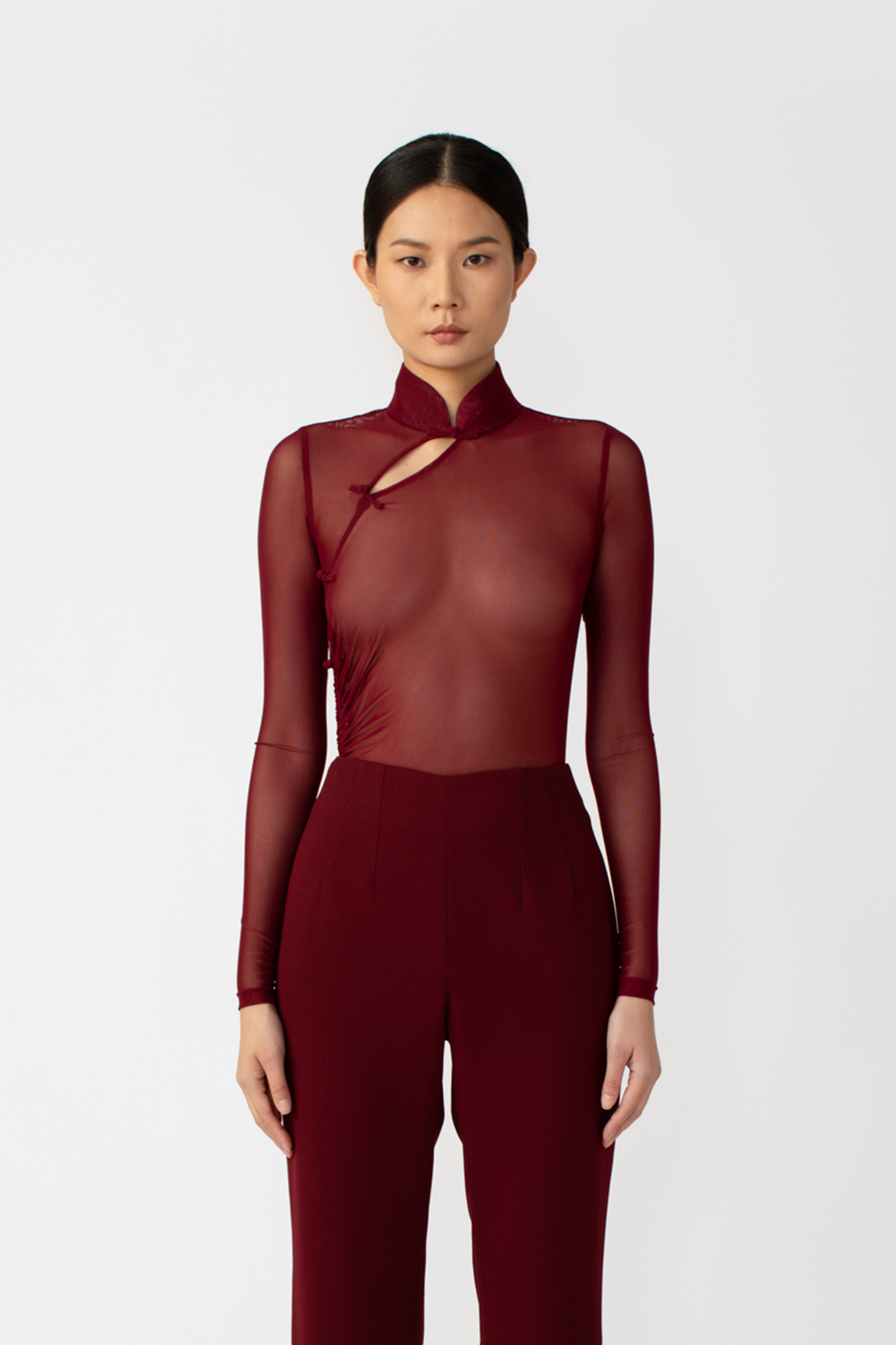 Red mesh bodysuit online