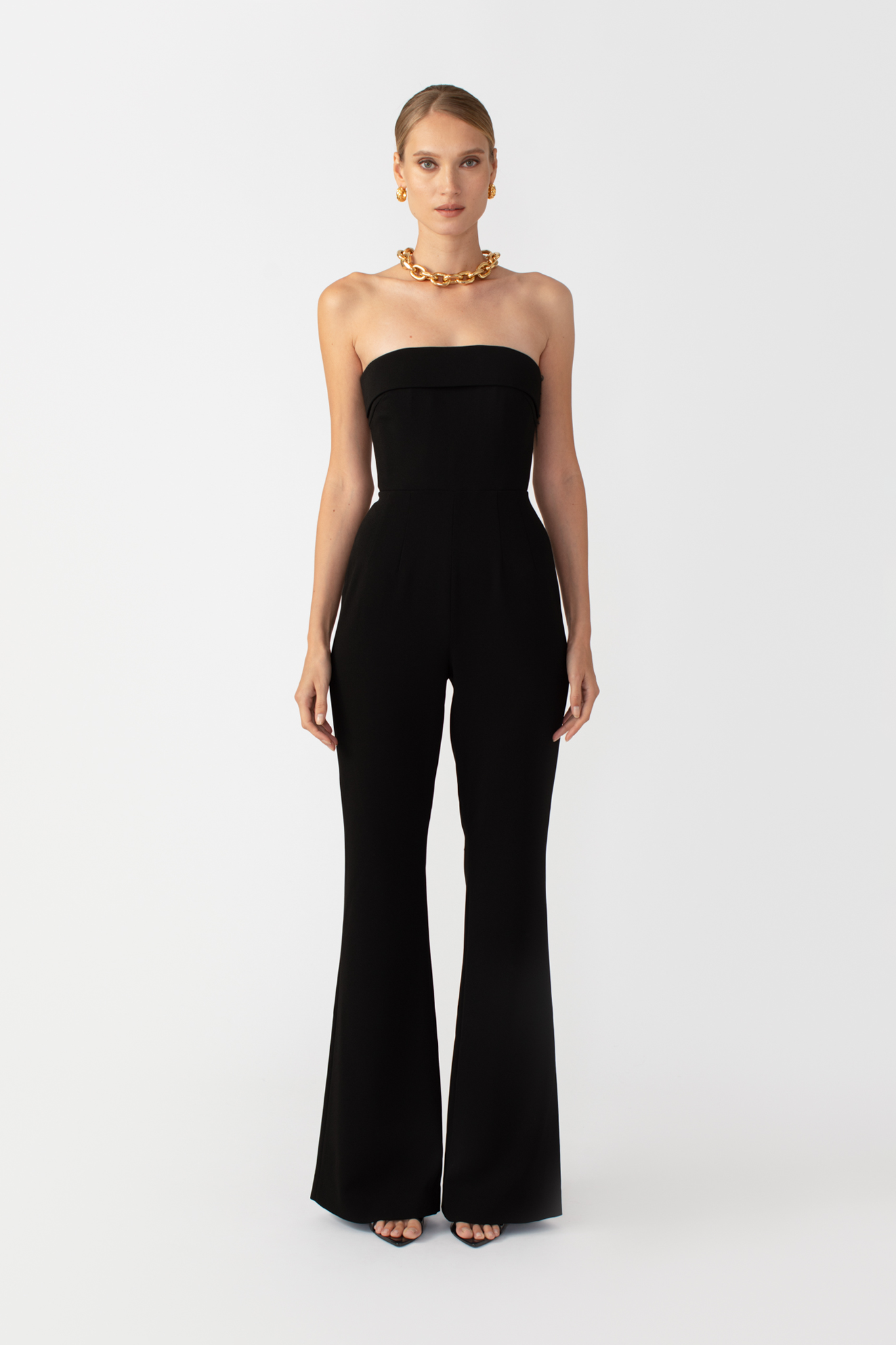 Black Strapless orders Jumpsuit