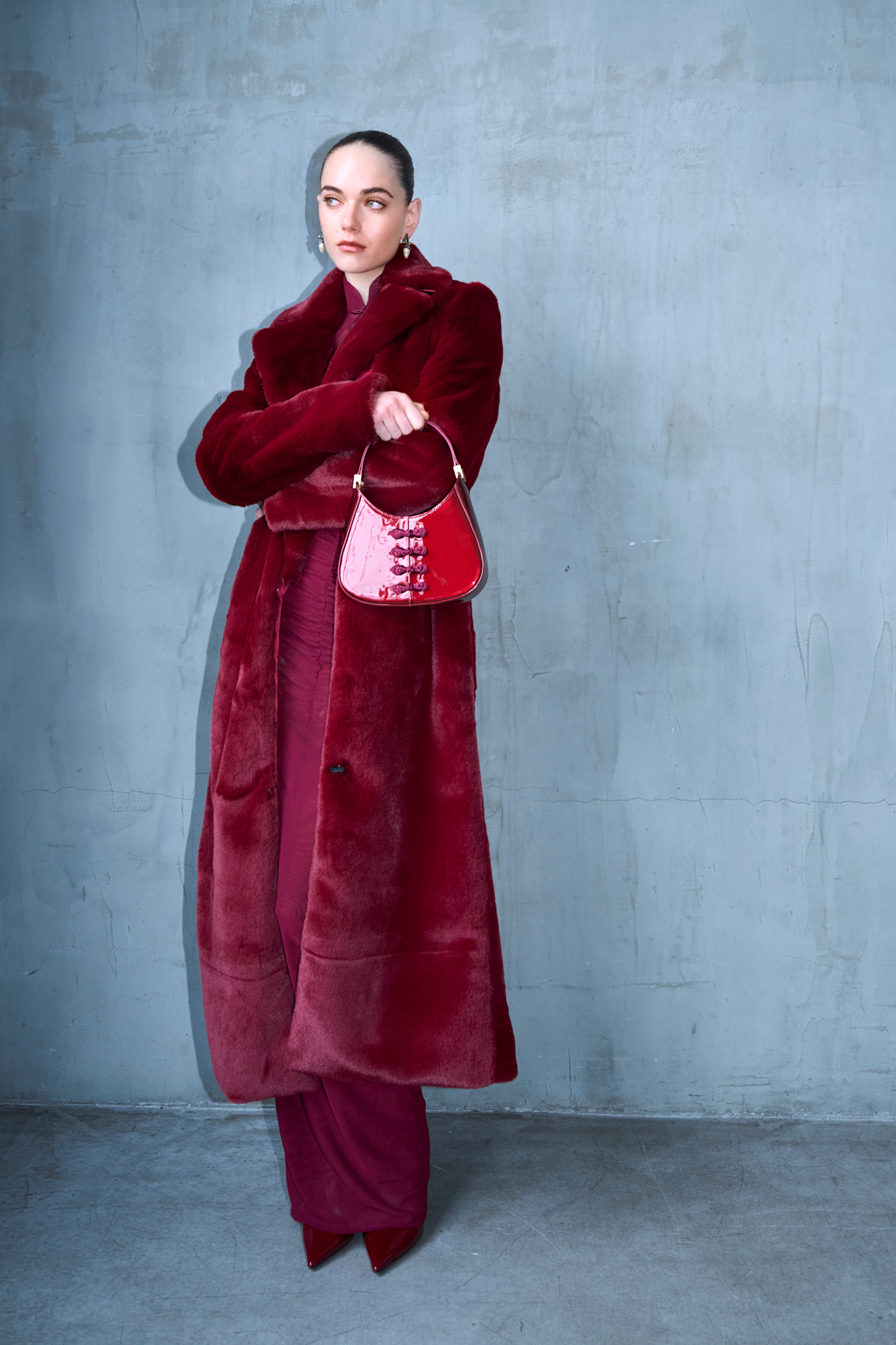 SAU LEE Quinn Coat - Bordeaux / 00