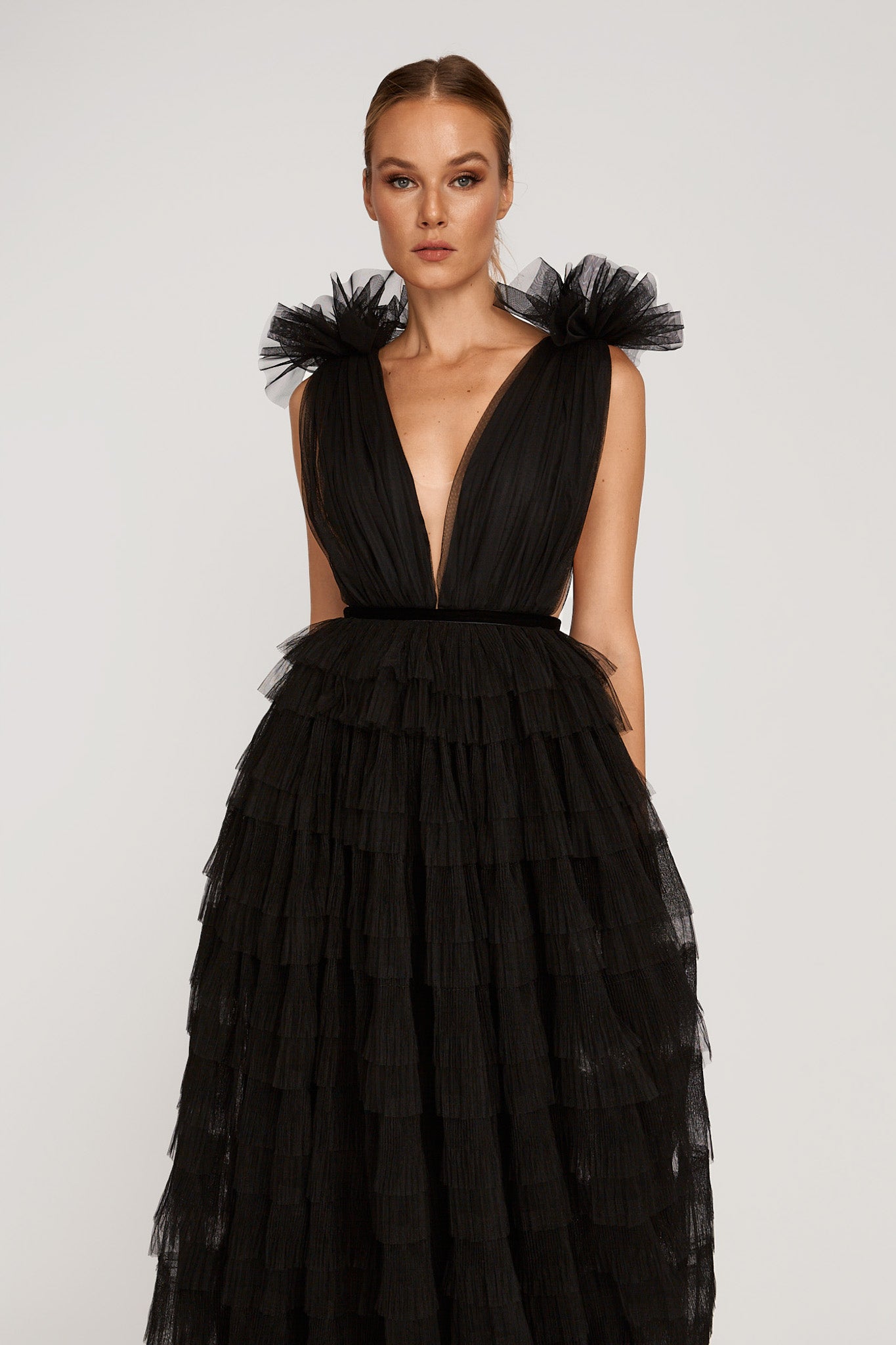 Black deals tulle gown