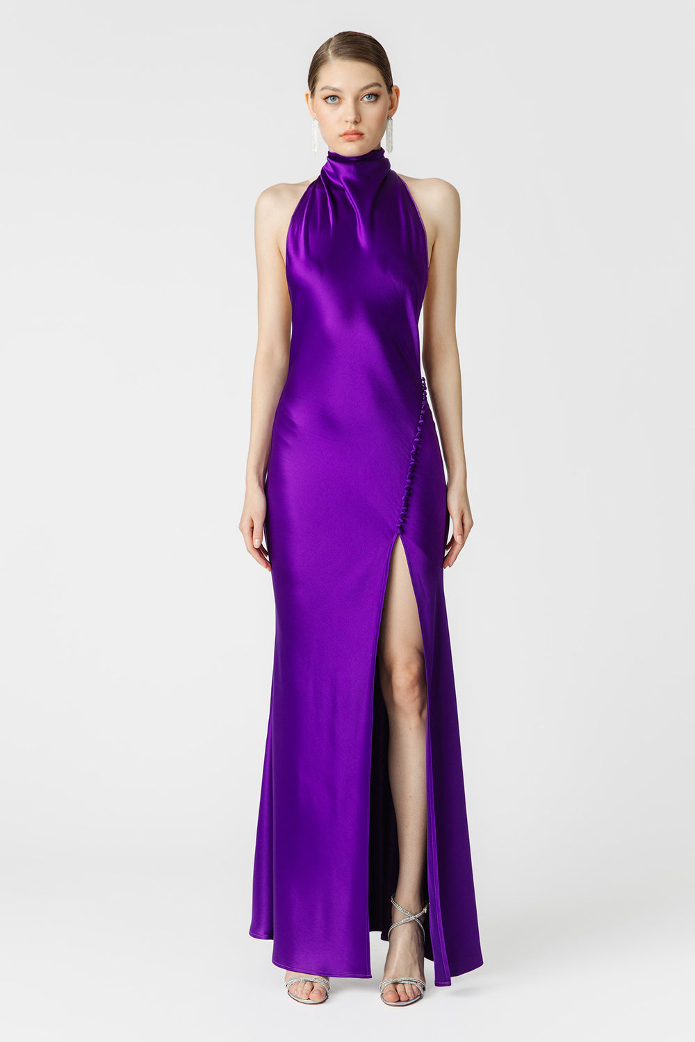 Penelope Backless Satin Gown