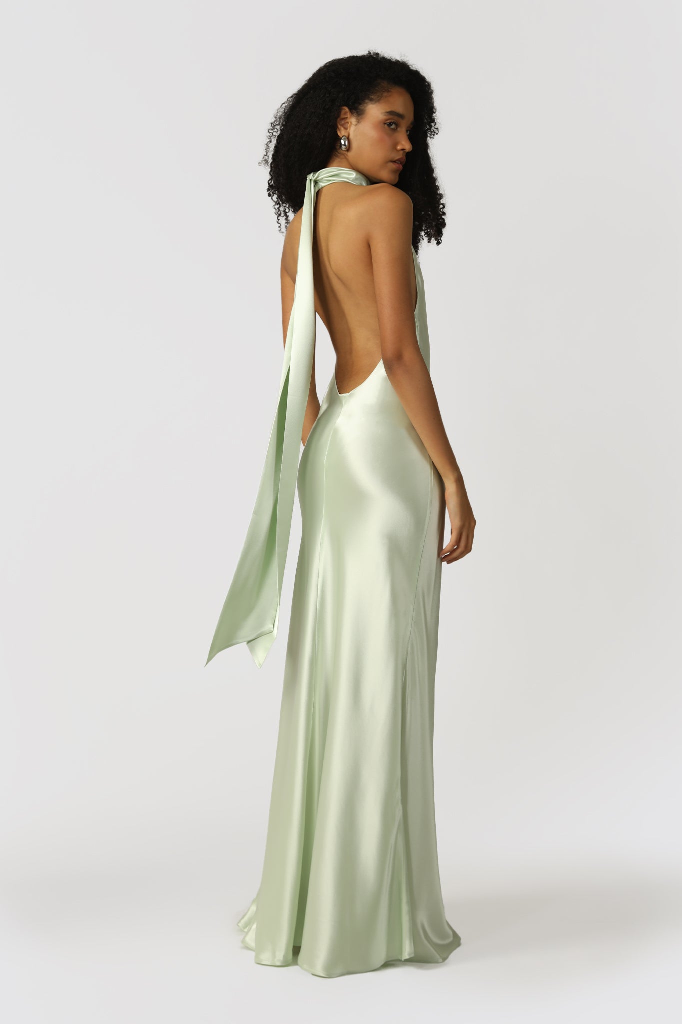 Grandeur Backless Slip Forest Green Dress – Ginger & Smart