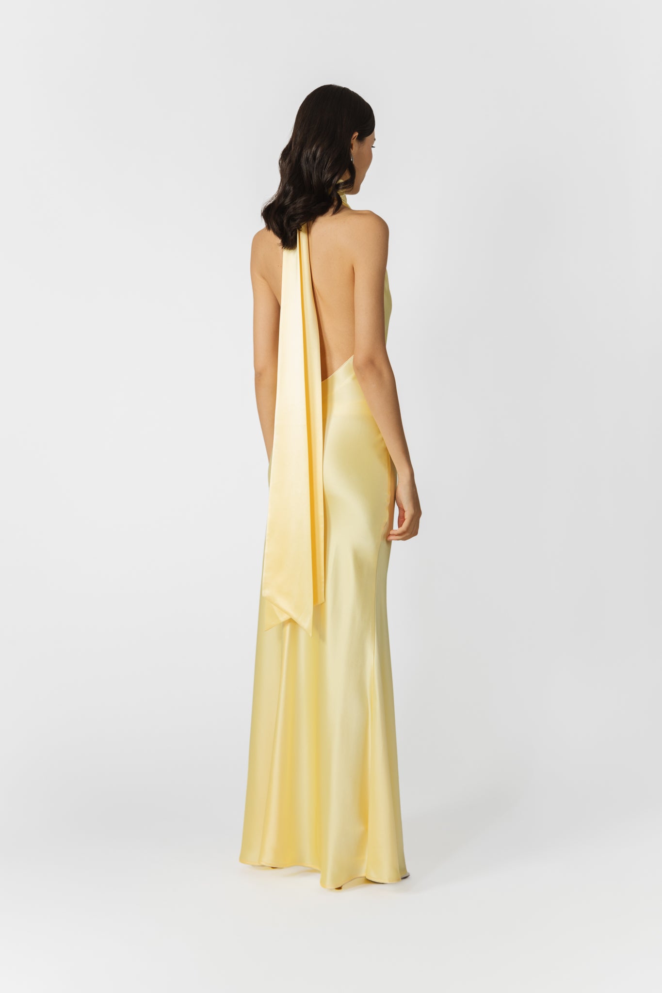 Penelope Backless Satin Gown