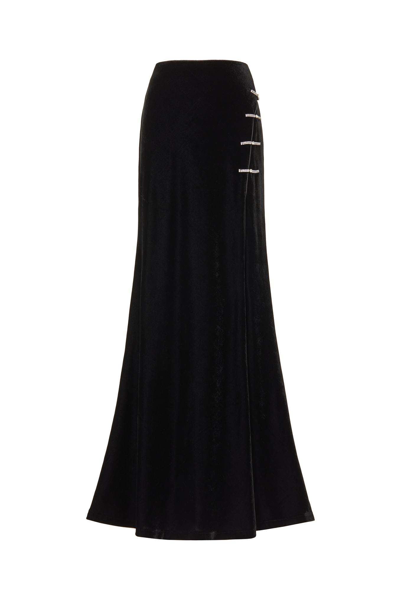 SAU LEE Venus Velvet Skirt - Black / 0