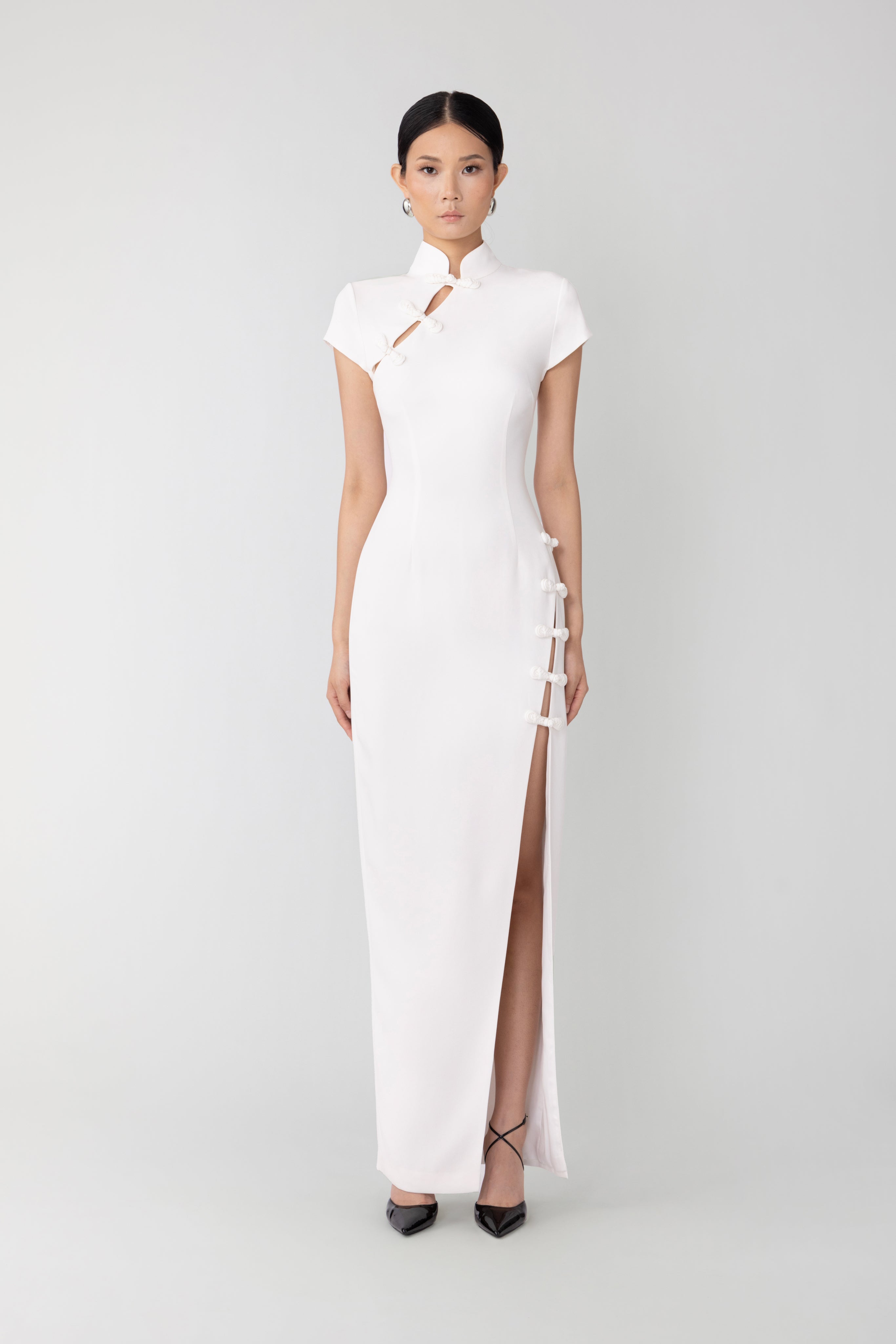 SAU LEE Isabella Maxi Dress - White / 00