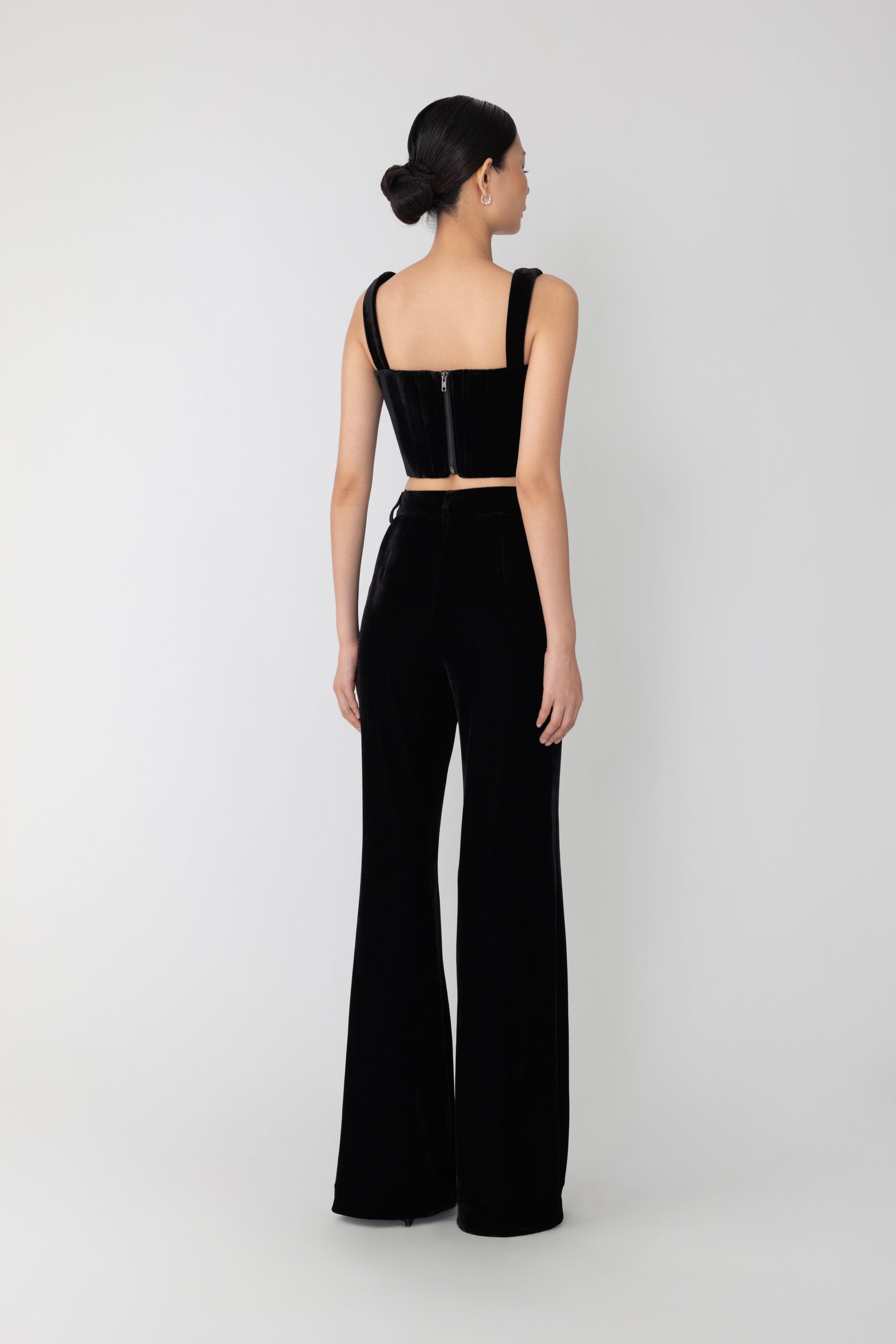 SAU LEE Tomas Velvet Pant - Black / 00