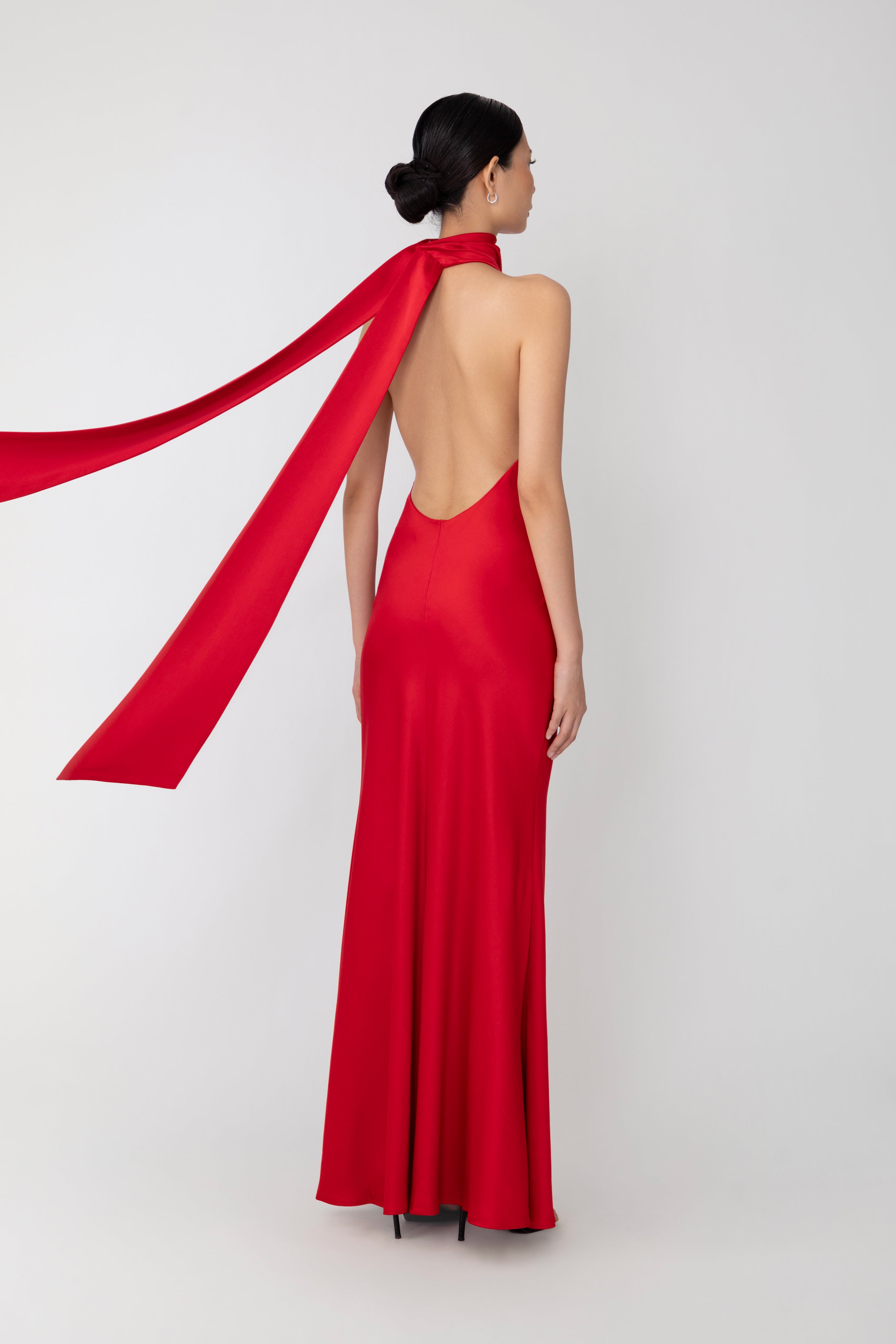 Penelope Backless Satin Gown