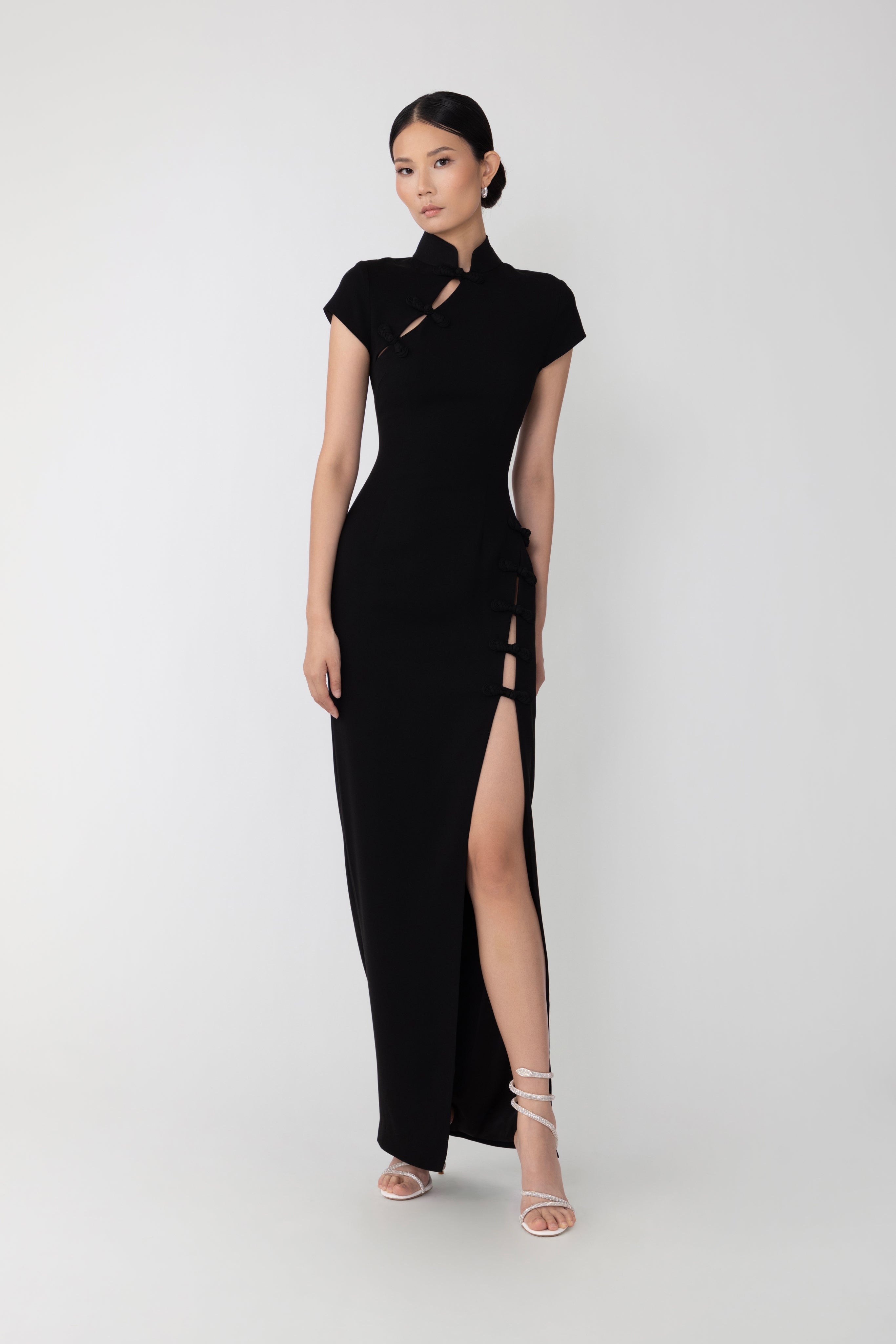 SAU LEE Isabella Maxi Dress - Black / 00