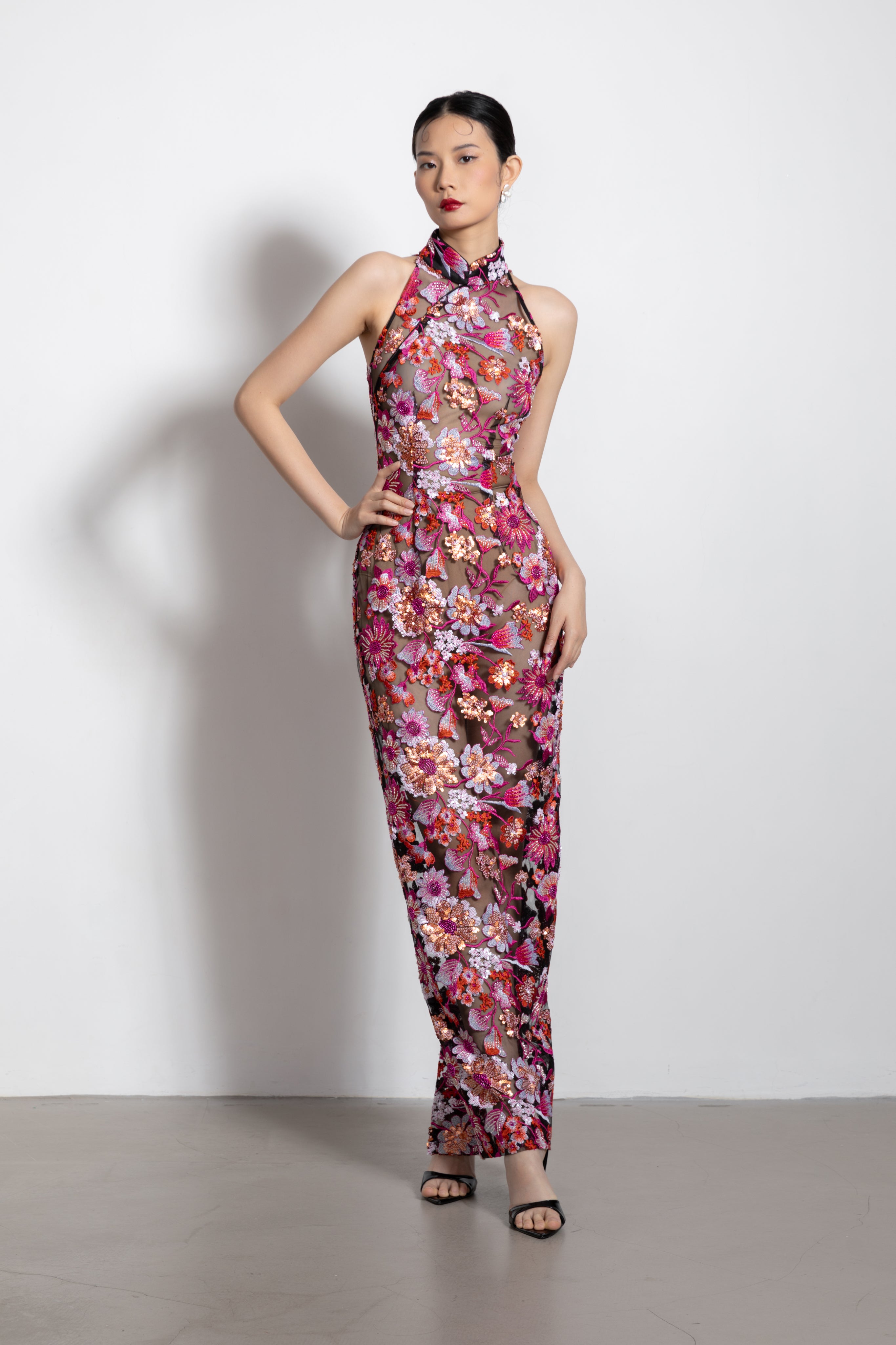 SAU LEE Hwa Maxi Dress - Pink Multi / 00