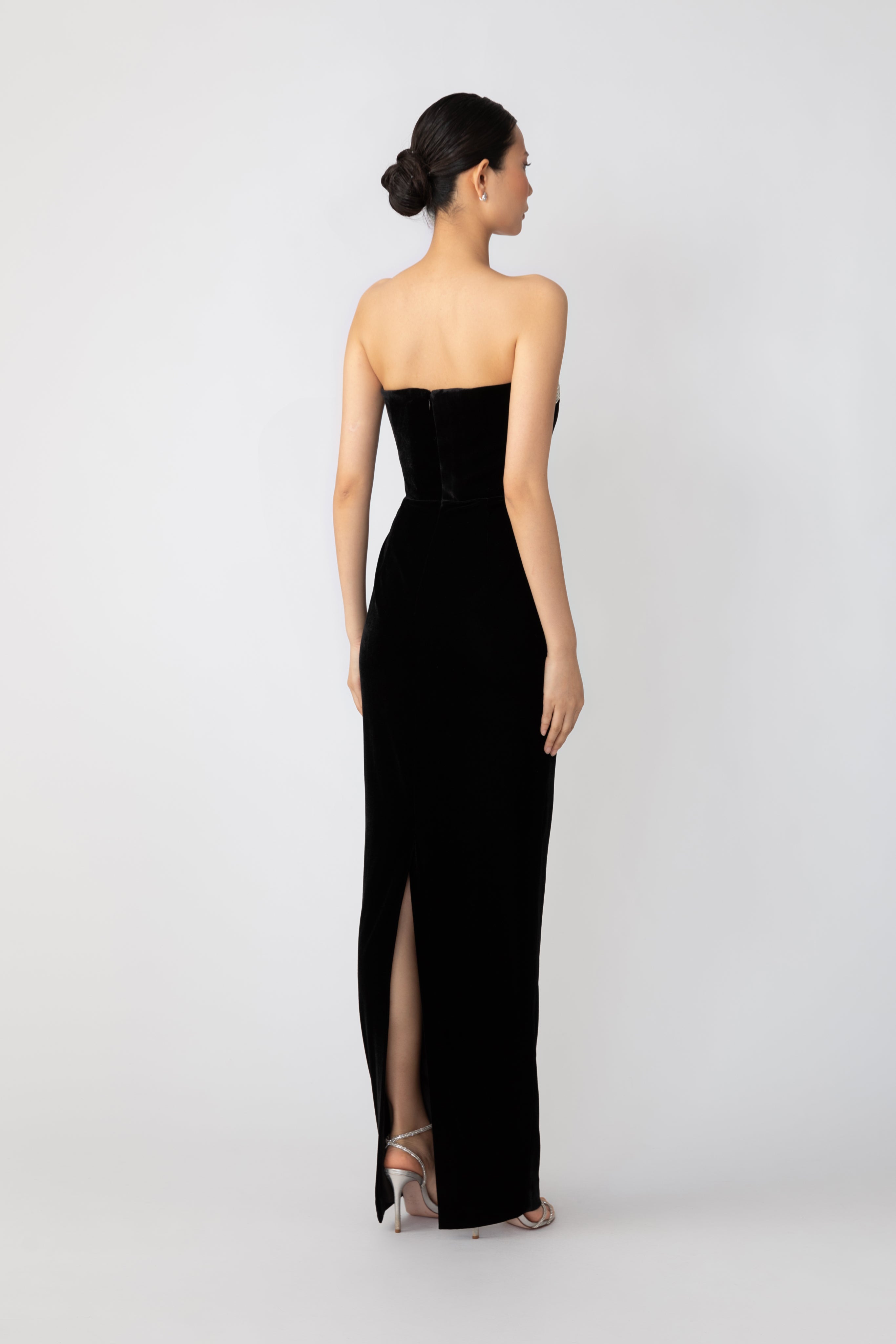 SAU LEE Venecia Velvet Gown - Black / 00