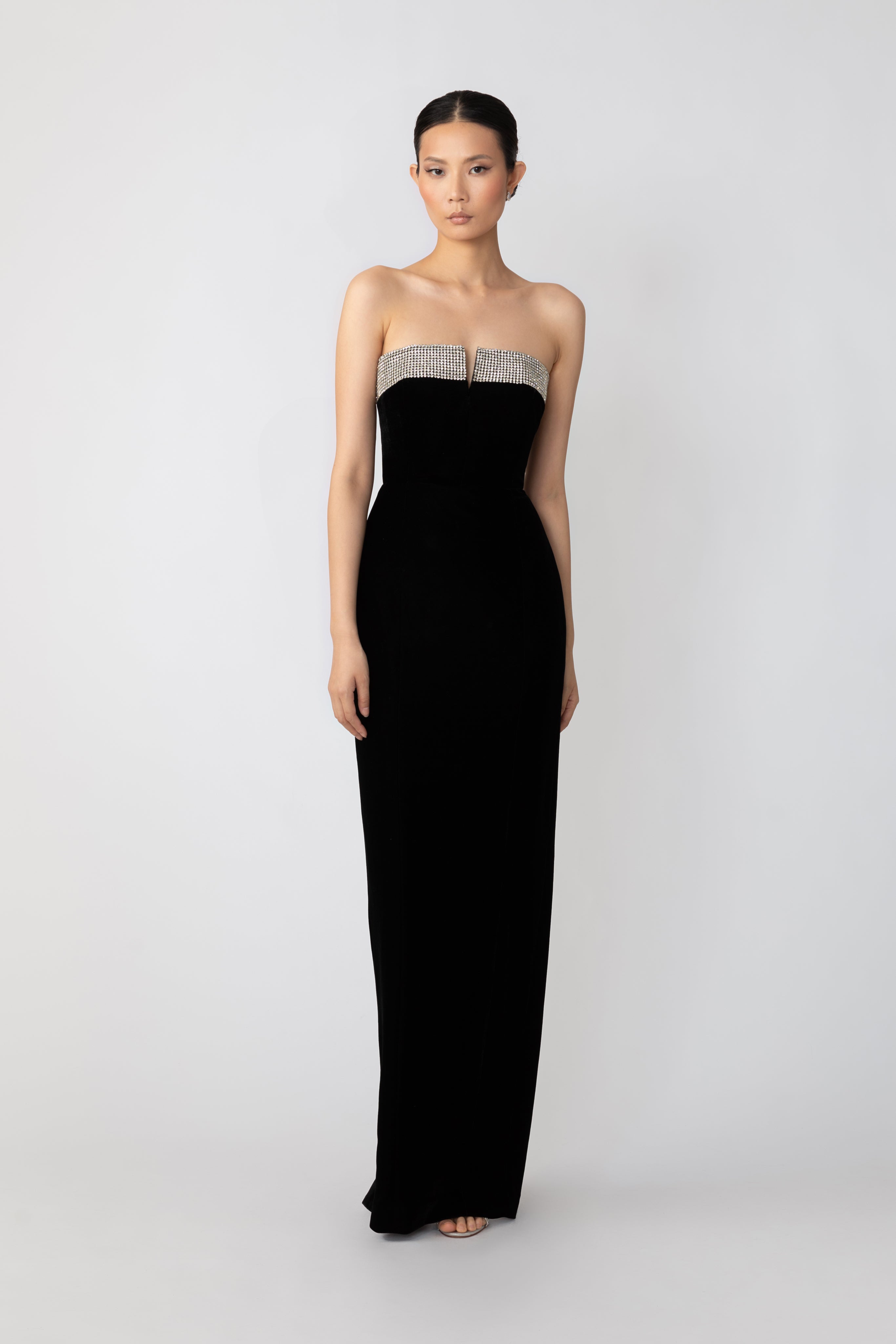 SAU LEE Venecia Velvet Gown - Black / 00