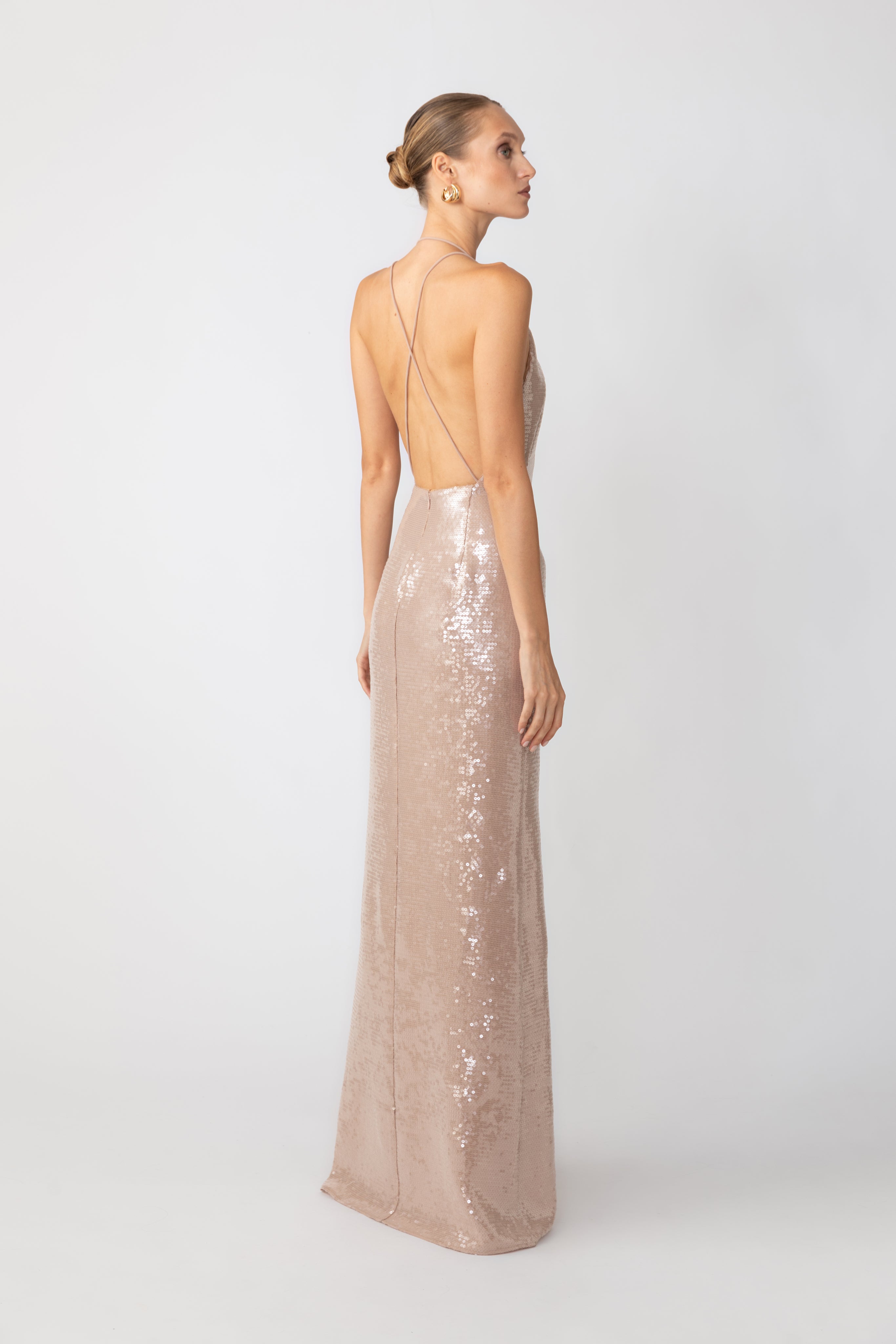 SAU LEE Onyx Gown - Nude / 00