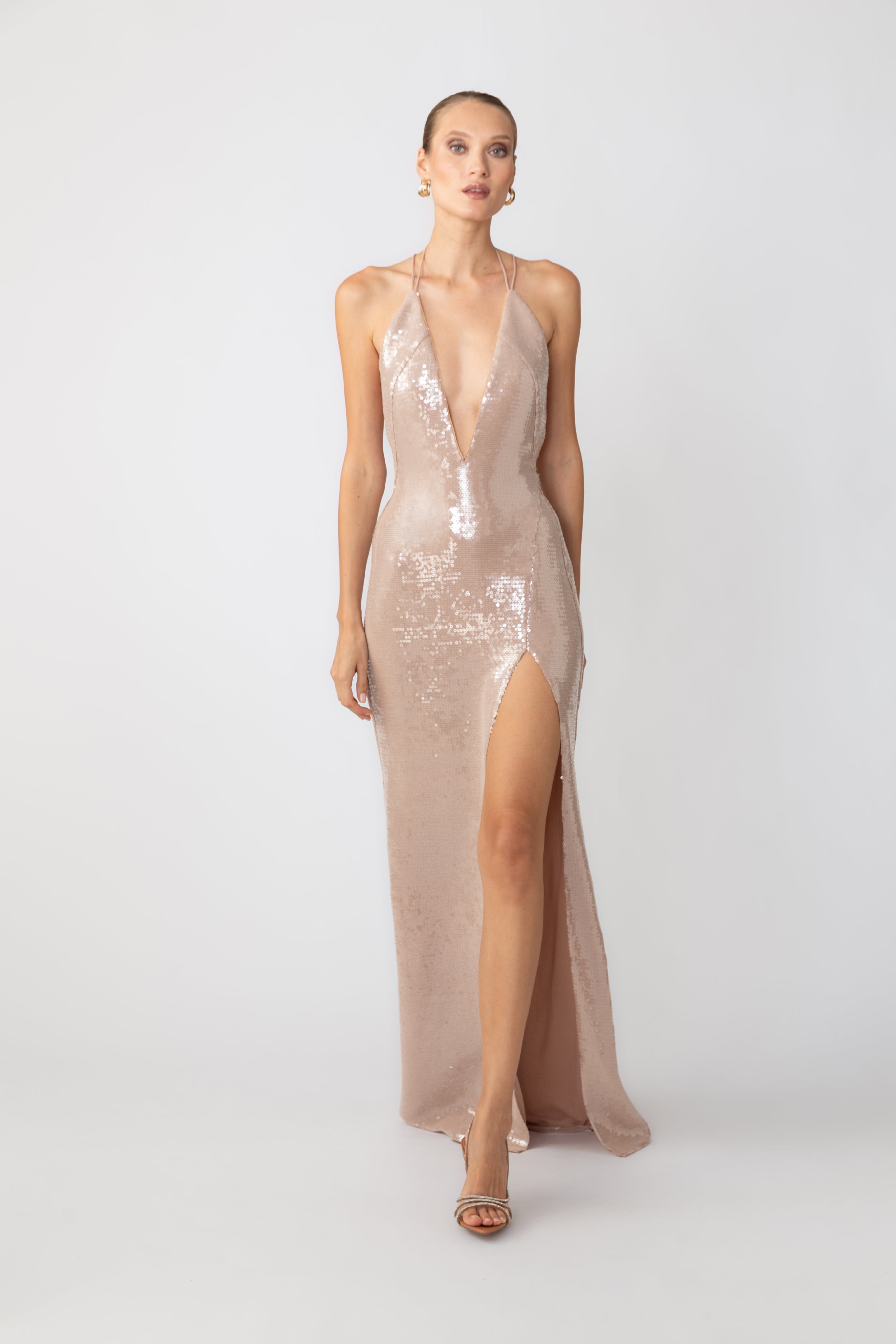 SAU LEE Onyx Gown - Nude / 00