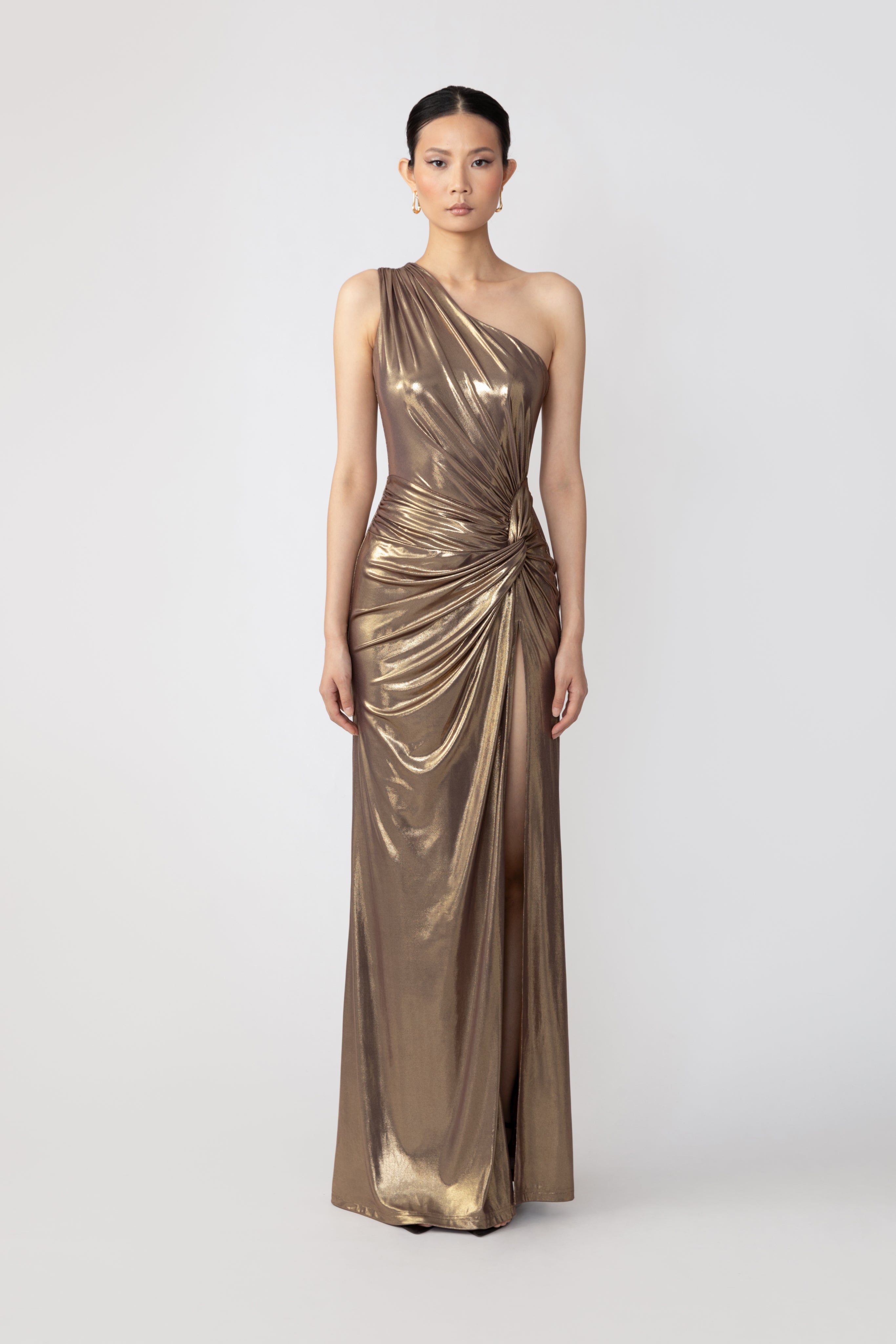 SAU LEE Zoey Dress - Brass / 0