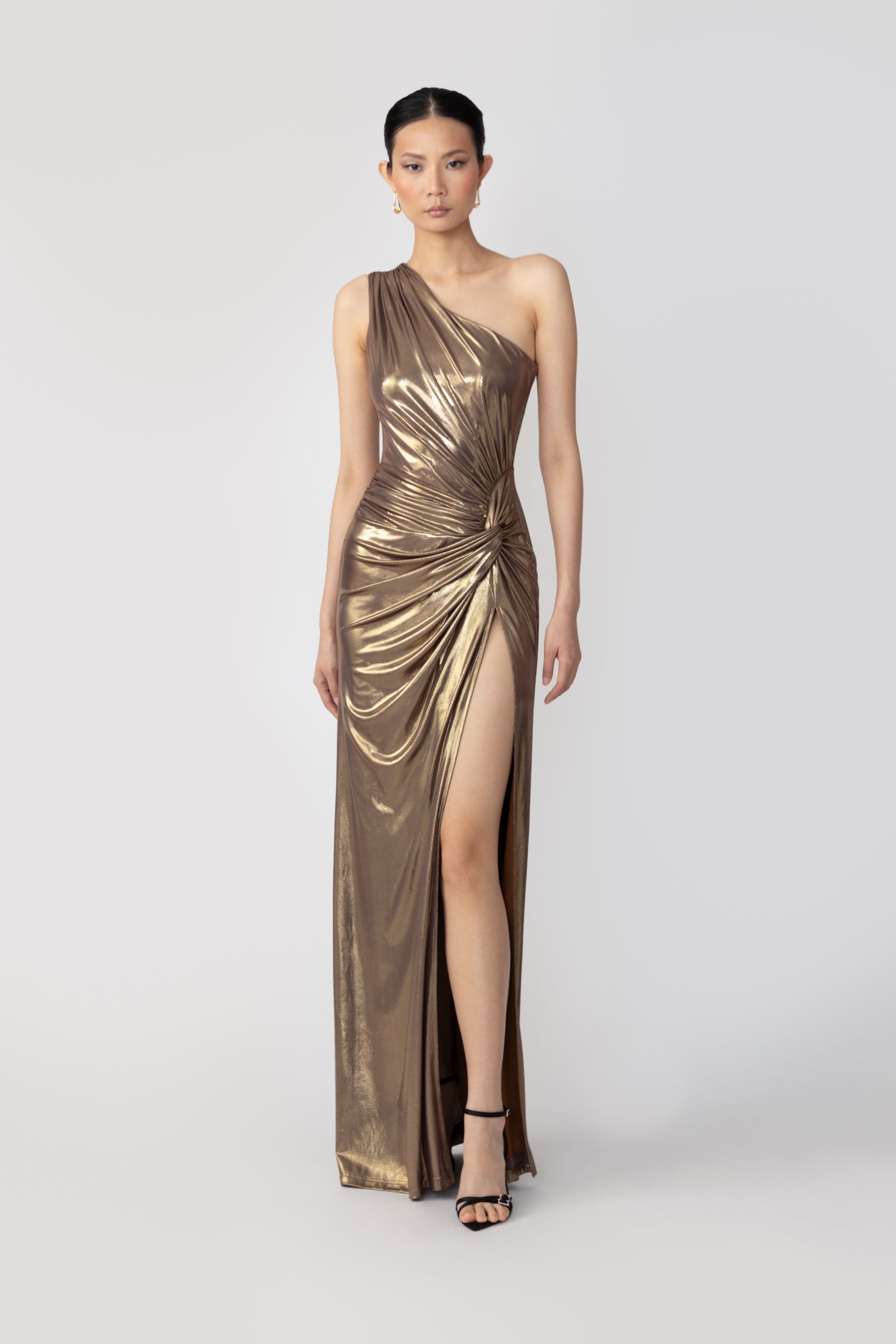 SAU LEE Zoey Dress - Brass / 0