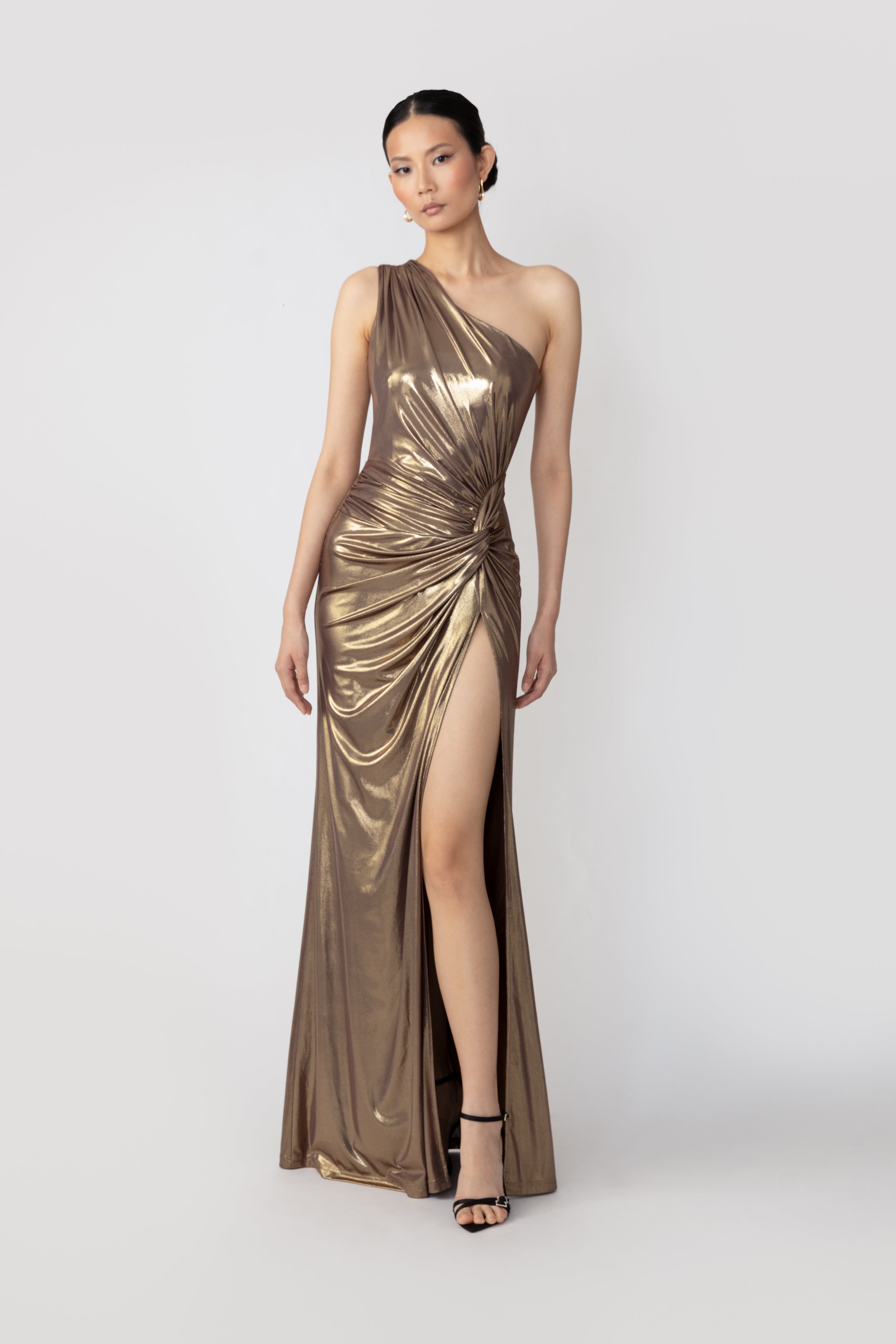 SAU LEE Zoey Dress - Brass / 0