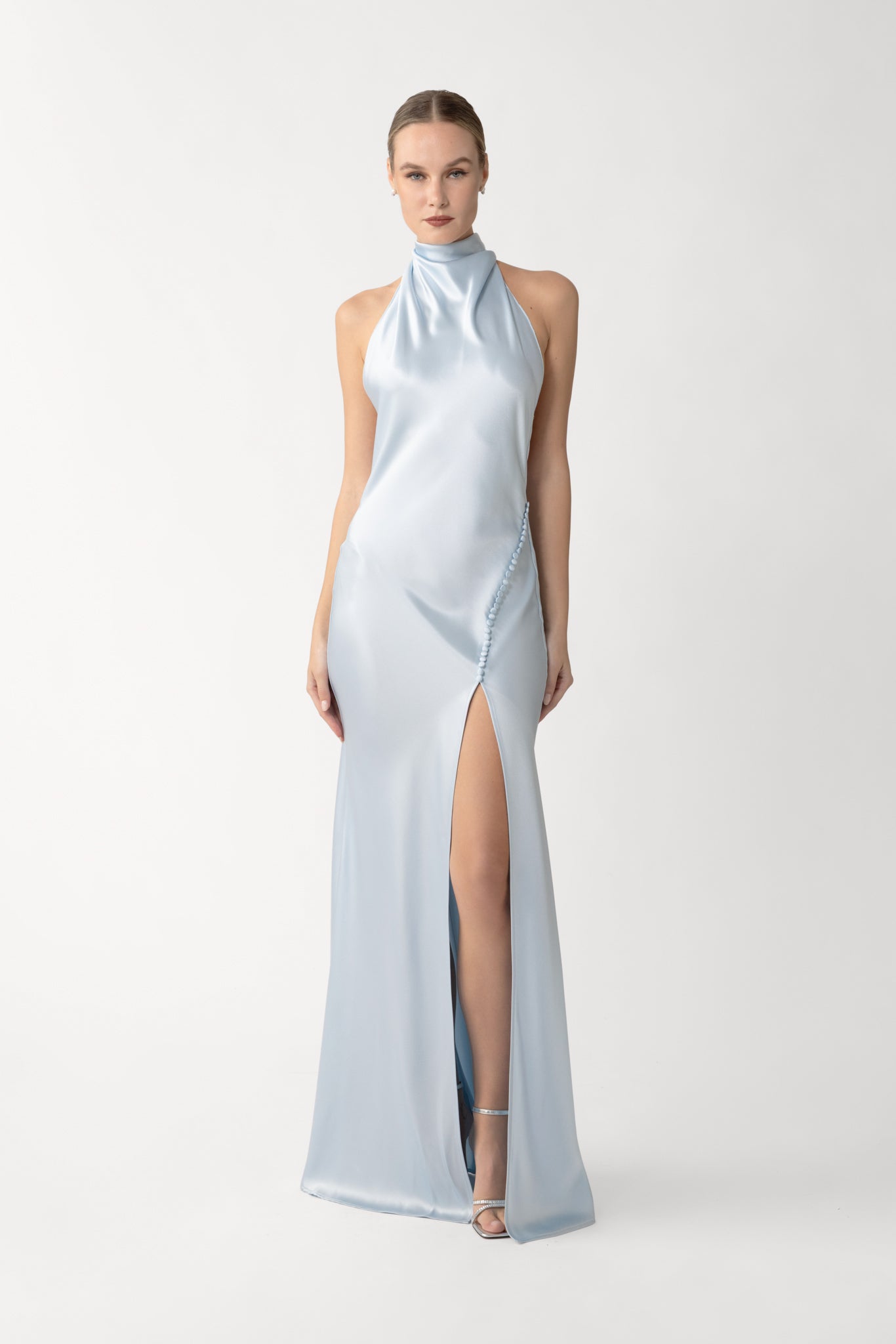 Penelope Backless Satin Gown