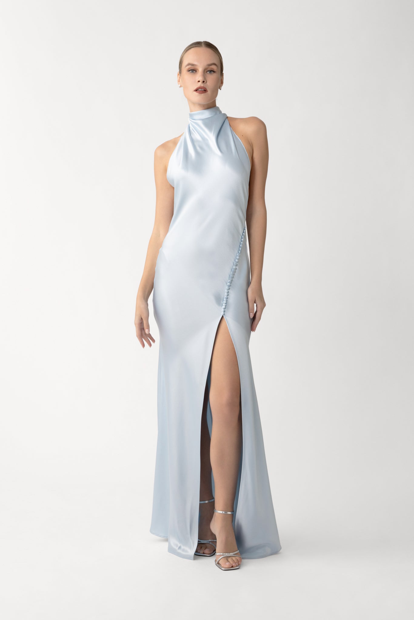 Penelope Backless Satin Gown