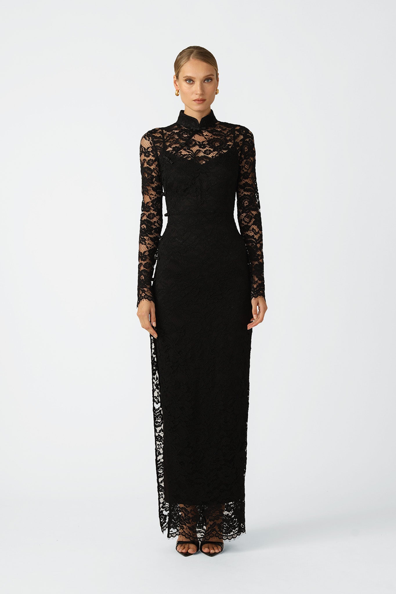 SAU LEE Rebecca Lace Dress - Black / 00