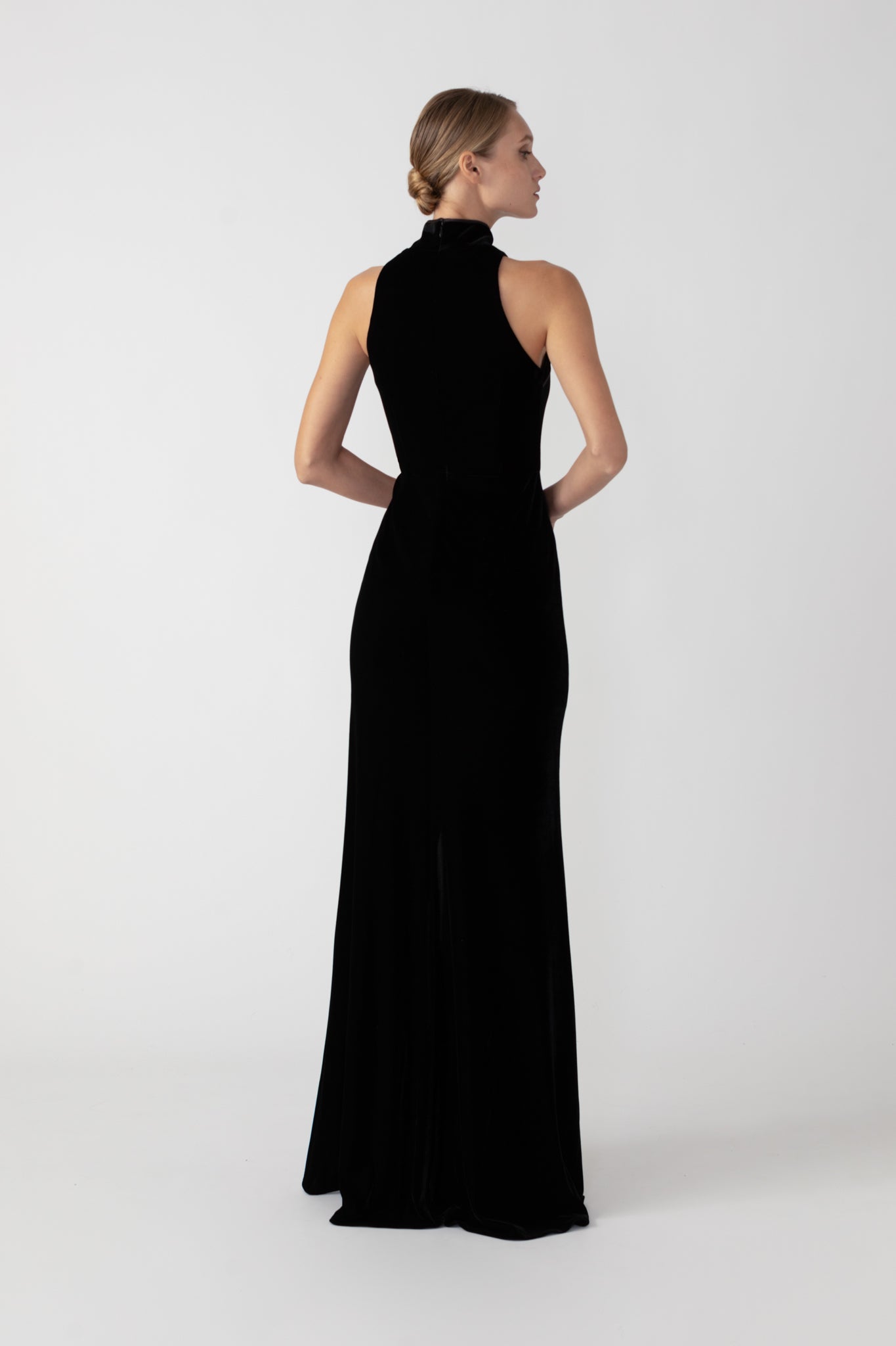 SAU LEE Ariana Velvet Gown - Black / 00