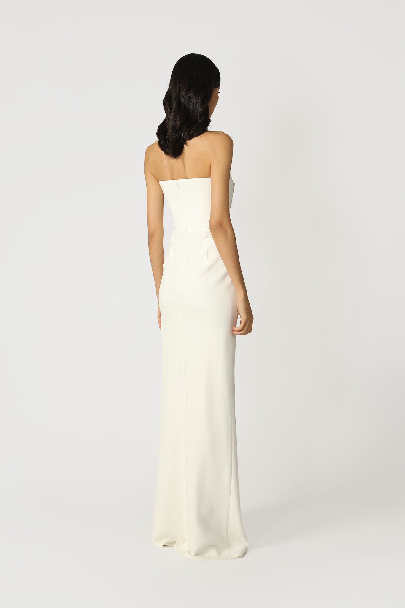 Flora Strapless Gown With Lace Applique