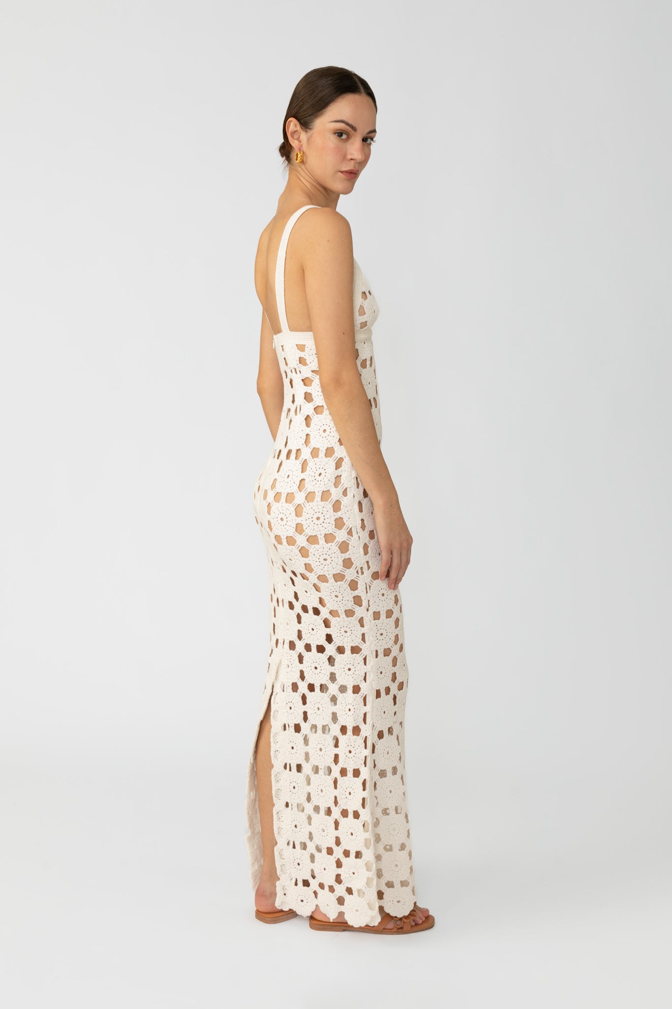 SAU LEE Mila Crochet Dress - White / 00