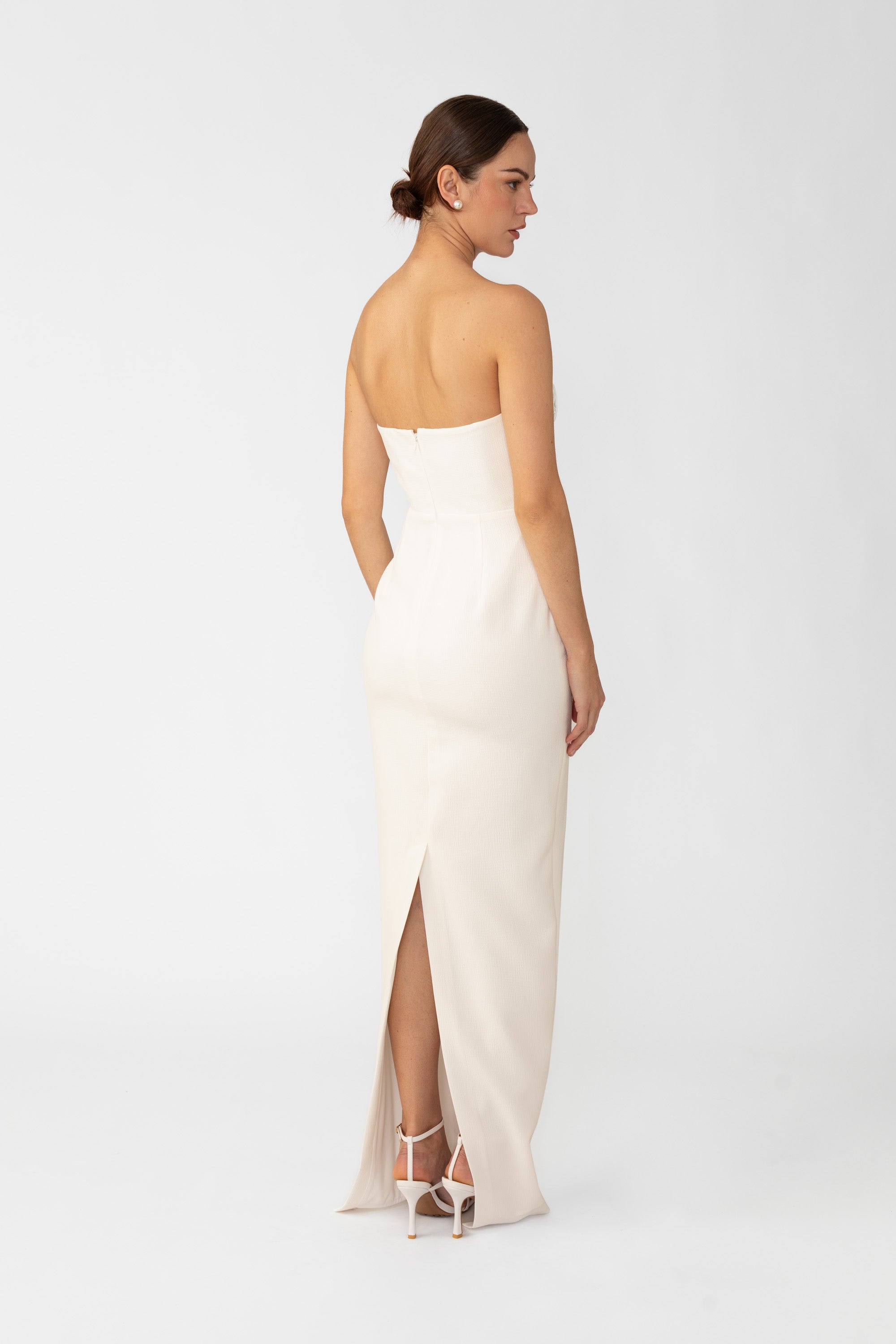 SAU LEE Evelyn Strapless Dress - White / 00