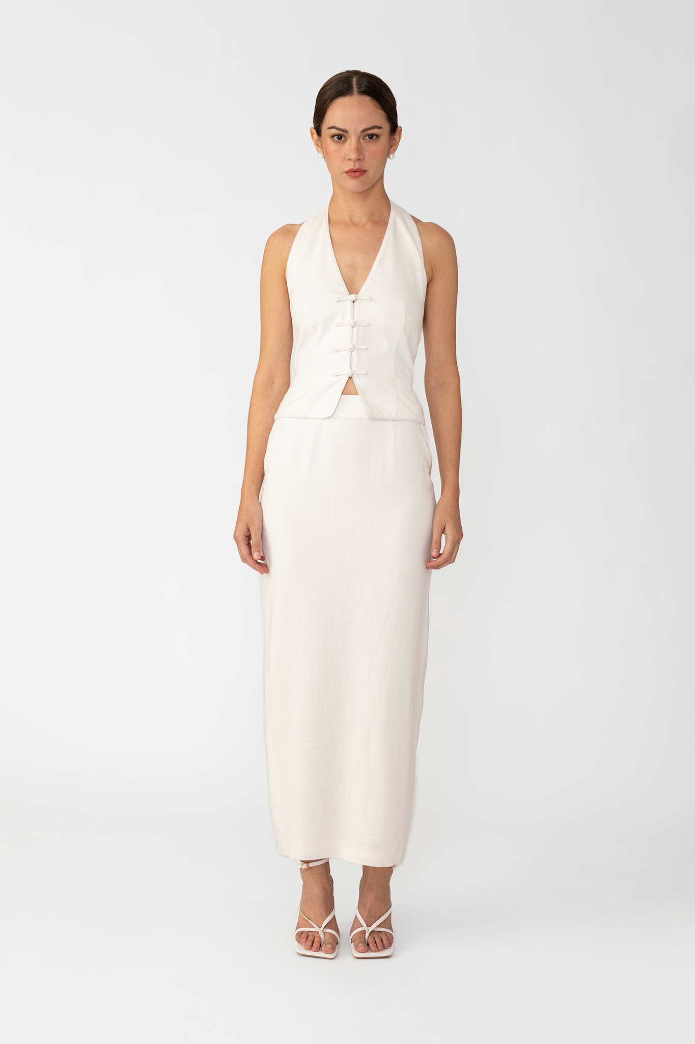 SAU LEE Capri Pencil Skirt - Ivory / 00